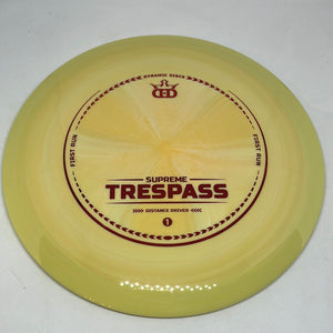 Dynamic Discs First Run Supreme Trespass-174g